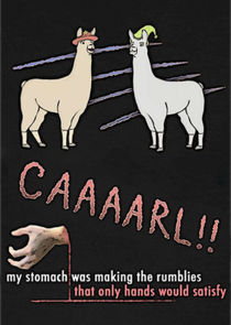 Llamas with Hats poster